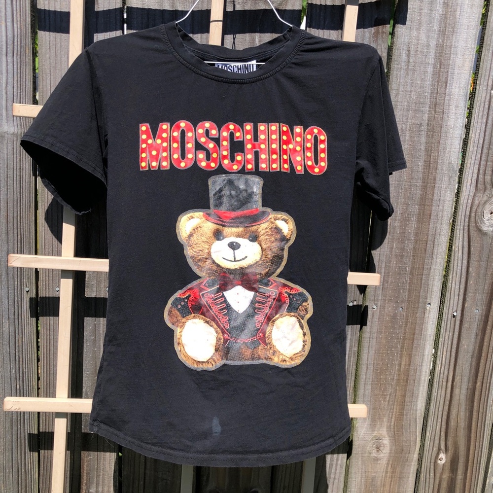Moschino Couture teddy bear Black t-shirt Small